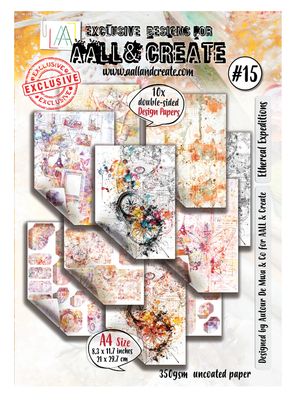 AAL&amp;CREATE - Ethereal Expeditions A4 Designer Paper #15  A4 Sheet