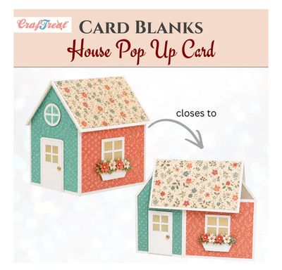 Craftreat Card Blank - House Pop- Up Card