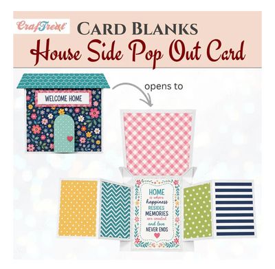 Craftreat Card Blank - House Side Pop- Out Card