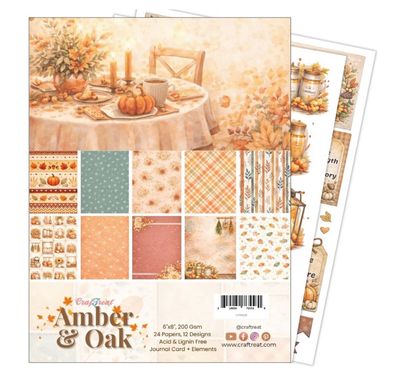 Craftreat - Amber And Oak 6x8 Paper Pad