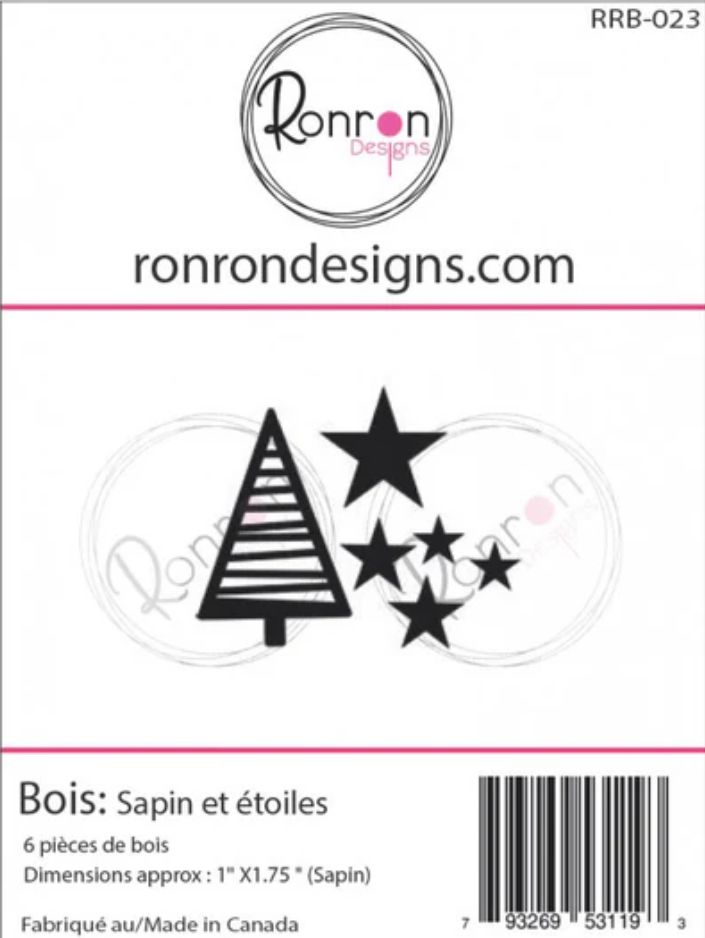 Ron Ron Designs - Wood Tree And Stars