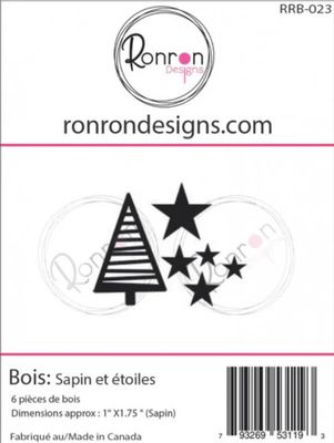 Ron Ron Designs - Wood Tree And Stars