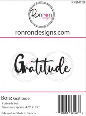 Ron Ron Designs - Wood Gratitude Sentiment