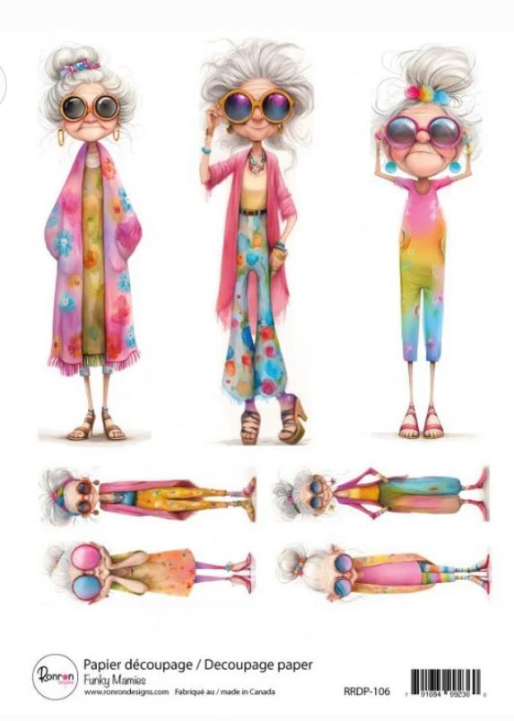 Ron Ron Designs - Rice Paper, Funky Mamies