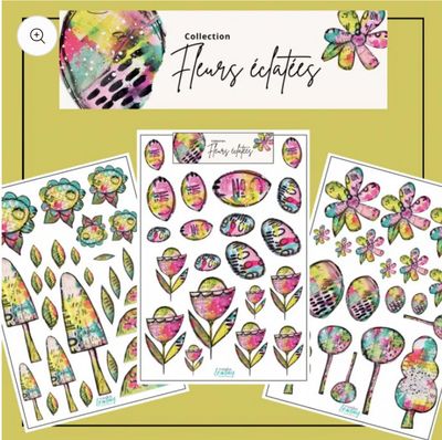 Ron Ron Designs - Die Cuts, Fussy Cutting Marika Lemay Fleurs Eclatees