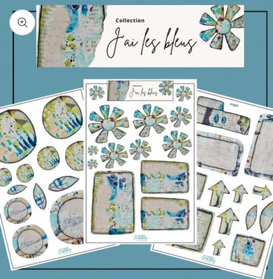Ron Ron Designs - Die Cut Fussy Cutting Marika Lemay,  J'ai Les Blues