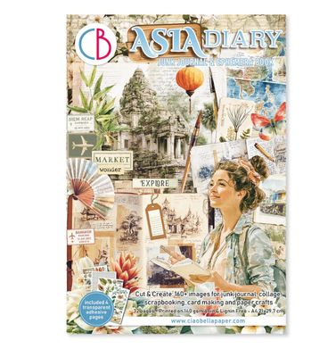 Ciao Bella - Junk Journal &amp; Ephemera Book A4, Asia Diary 32/pkg