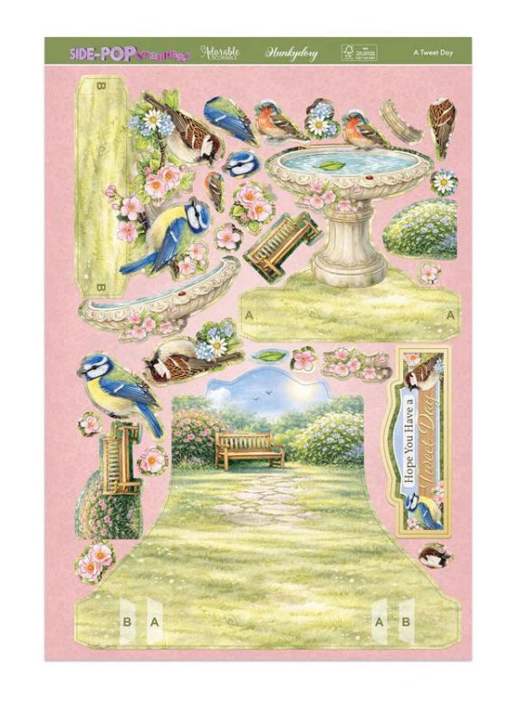 Hunkydory Crafts - A Tweet Day,   Side Pop Stepper Card