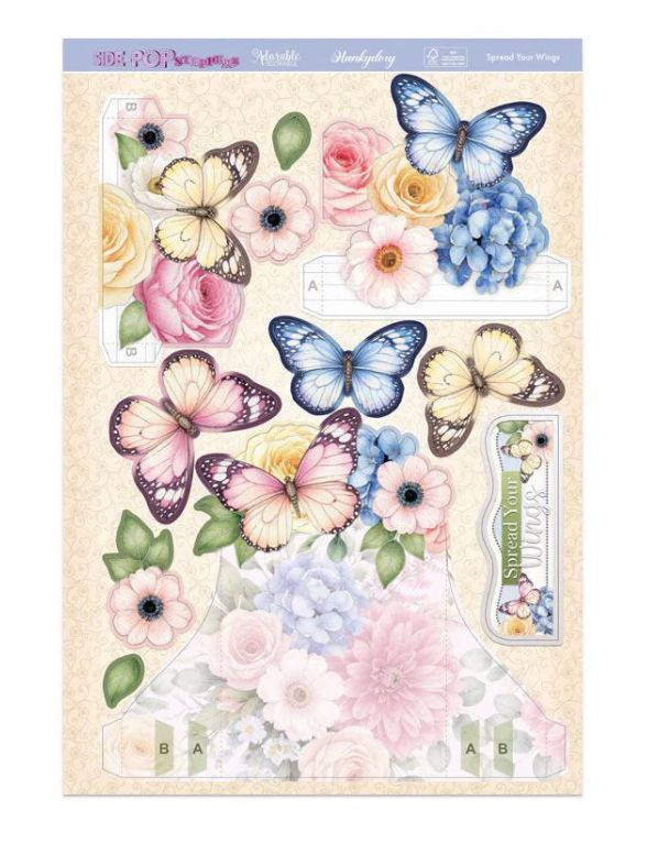 Hunkydory Crafts - Spread Your Wings,   Side Pop Stepper Card