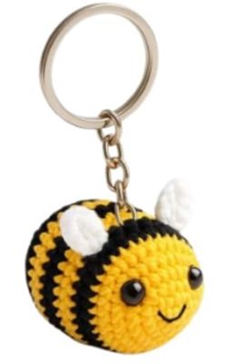 Kids - Bumble Bee Crochet Key Ring