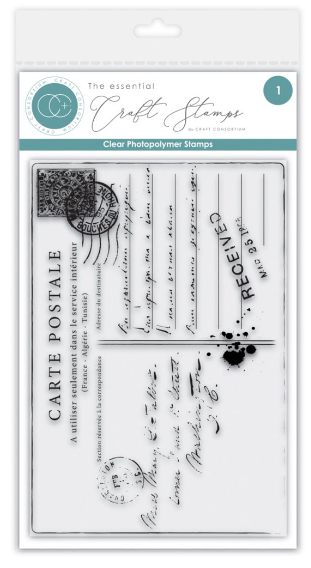 Craft Consortium - Old Postcard Clear Stamp