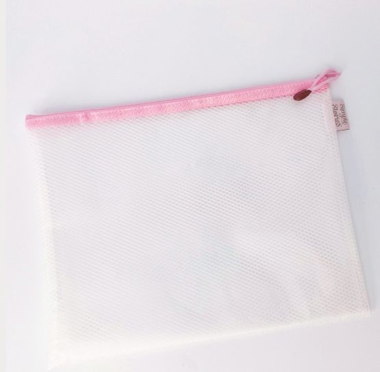 Simple Stories - 13x10 Medium Mesh Storage Pouch Hot Pink 1pc