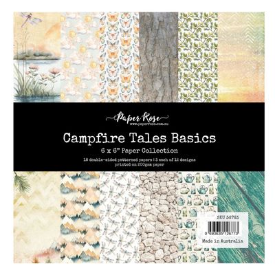 Paper Rose Studio - Campfire Tales Basics 6x6 Paper Collection