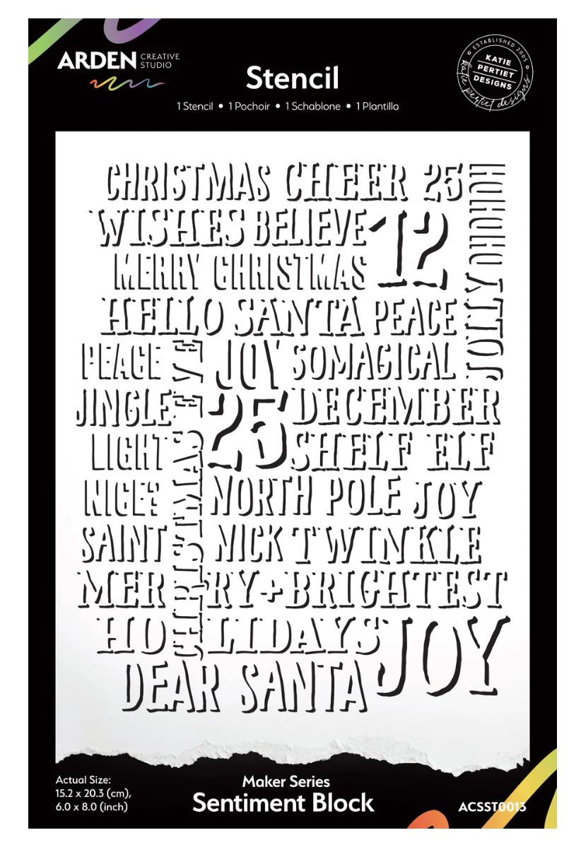 Arden Creative Studio - Maker Seriez Sentiment Block 6x8 Stencil