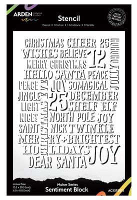 Arden Creative Studio - Maker Seriez Sentiment Block 6x8 Stencil