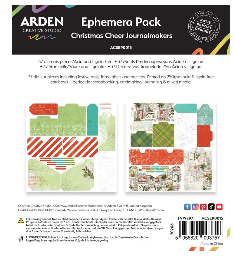 Arden Creative Studio - Christmas Cheer Journalmakers Ephemera Pack