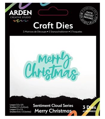 Arden Creative Studio - Cloud Series Merry Christmas Sentiment Cutting Die Set
