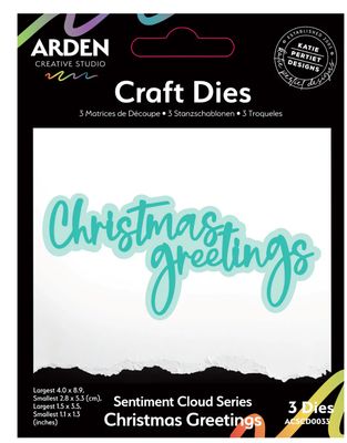 Arden Creative Studio - Cloud Series Christmas Greetings Sentiment Cutting Die Set