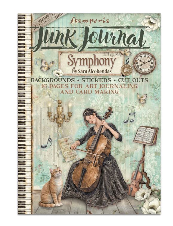 Stamperia - Symphony Junk Journal Ephemera/Sticker 16pgs