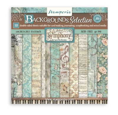 Stamperia - Backgrounds Symphony 8x8 Paper Pad