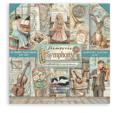 Stamperia - Symphony 12x12 Paper Pad 10 Sheets