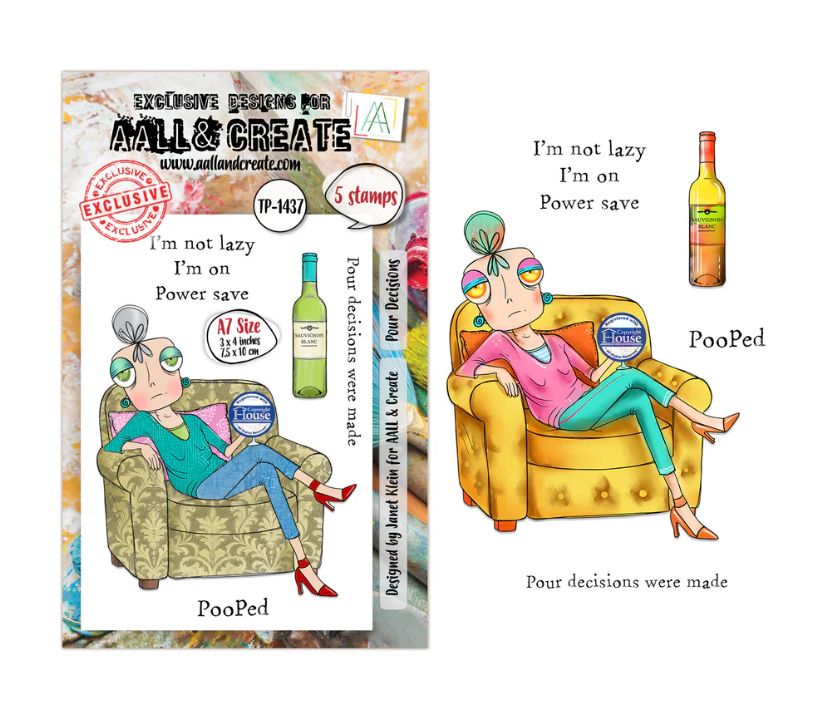 AALL&amp;CREATE - Pour Decisions A7 Stamp Set