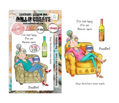 AALL&CREATE - Pour Decisions A7 Stamp Set AALL&CREATE - Pour Decisions A7 Stamp Set