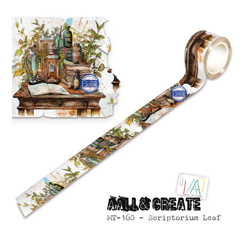 AAL&amp;CREATE - Layer It Up Washi Tape, Scriptorium Leaf