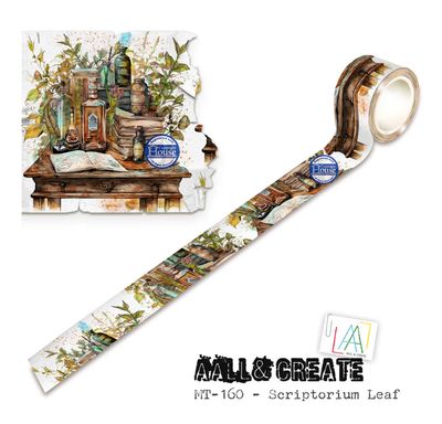 AAL&amp;CREATE - Layer It Up Washi Tape, Scriptorium Leaf