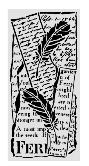 Stamperia - All Around Letter &amp; Feathers Stencil