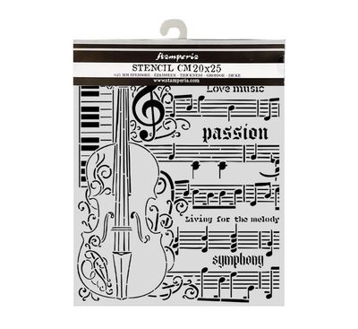 Stamperia - Symphony Violin Laser Cut Stencil 1pc