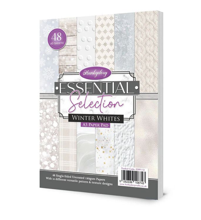 Hunkydory Crafts - Essential Selection Paper Pad,  Winter Whites