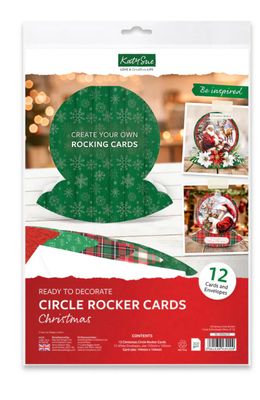 Katy Sue - Stepper Rocker Cards Christmas Patterns 12pk