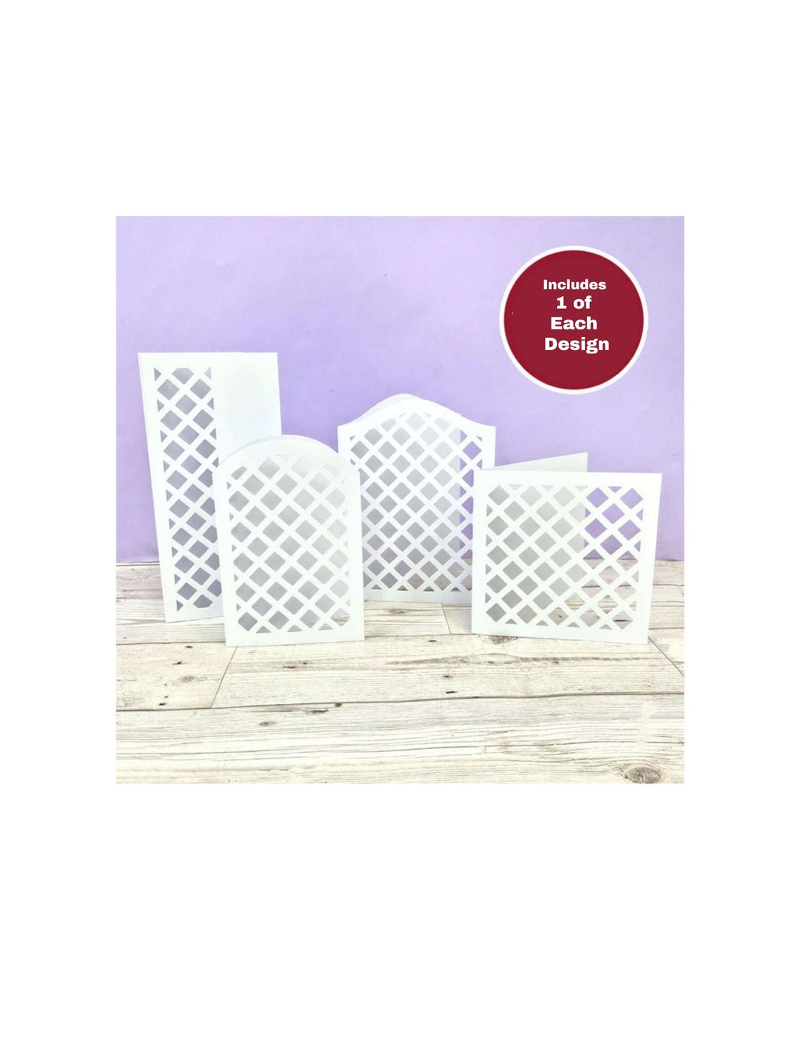 Hunkydory Crafts - Trellis White Card Bases 4pk