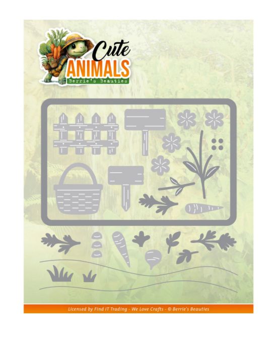 Find It Trading - Cute Animals,  Garden Scene Cutting Dies