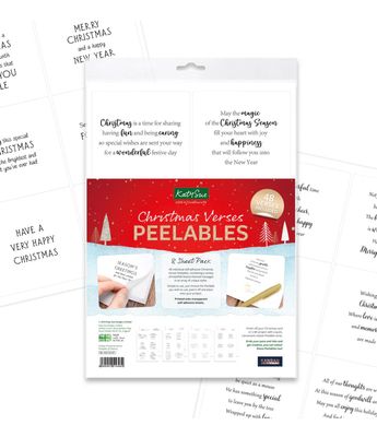 Katy Sue - Christmas Verses Peelables, 48 Stickers