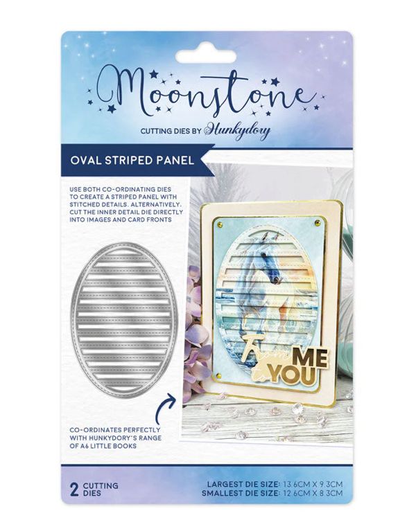 Hunkydory Moonstone - Oval Striped Panel Cutting Die