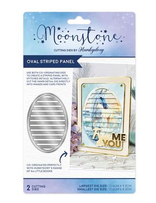 Hunkydory Moonstone - Oval Striped Panel Cutting Die