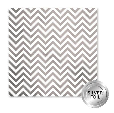 Paper Rose Studio - Lavender &amp; Roses Silver Foil F 12 X12 Single Sheet