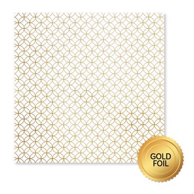 Paper Rose Studio - Wedding Joy Foil Gold C 12x12 Single Sheet