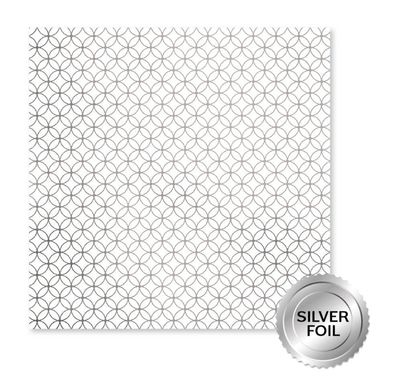 Paper Rose Studio - Wedding Joy Foil Silver C 12x12 Single Sheet