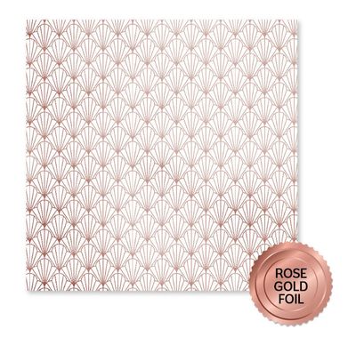 Paper Rose Studio - Wedding Joy Foil Rose Gold F 12x12 Single Sheet