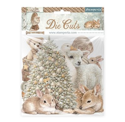 Stamperia - White Christmas Printed Decorative Die Cuts