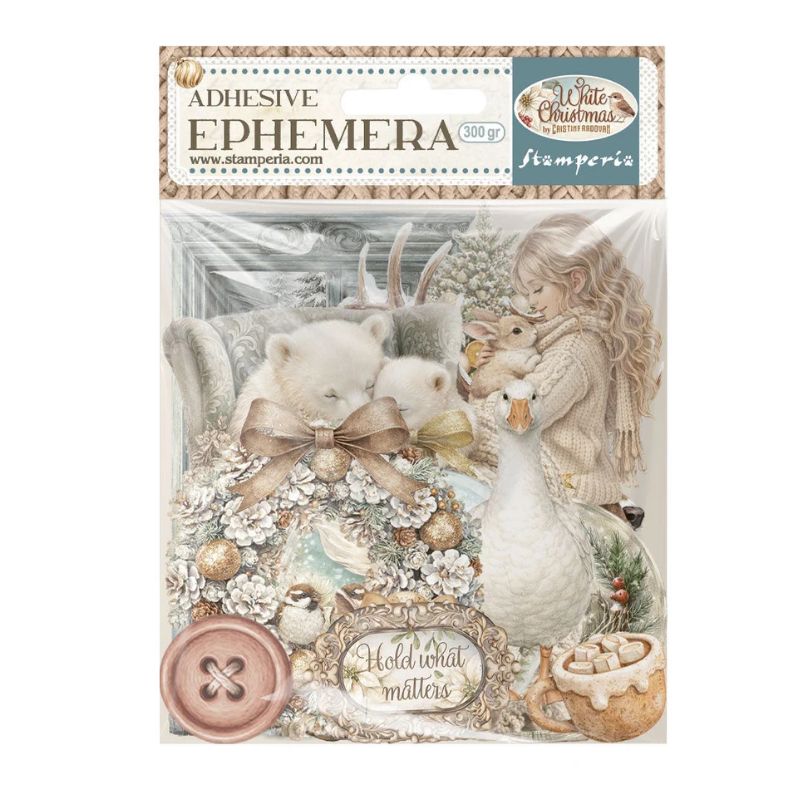 Stamperia - White Christmas Printed Decorative Ephemera
