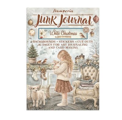 Stamperia - White Christmas Junk Journal, Stickers, Cut Outs, Backgrounds