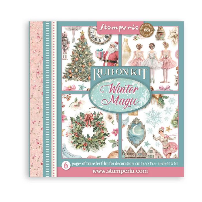 Stamperia - Winter Magic Printed Decorative Rub On Kit