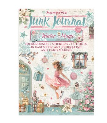 Stamperia - Winter Magic Junk Journal, Stickers, Cut Outs, Backgrounds