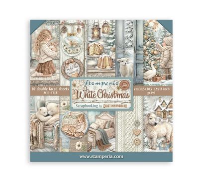Stamperia - White Christmas Scrapbooking 12x12 Paper Pad