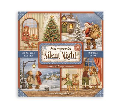 Stamperia - Silent Night 8x8 Maxi Pad Single Sided Sheets