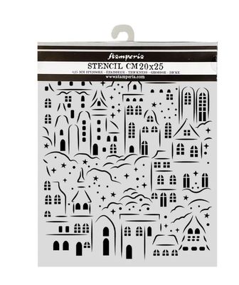 Stamperia - Christmas Village Stencil 20cmx25cm